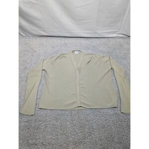 Vintage TSE 100% Silk Cardigan Sweater M Beige Indie Cottage Minimal Hong Kong
